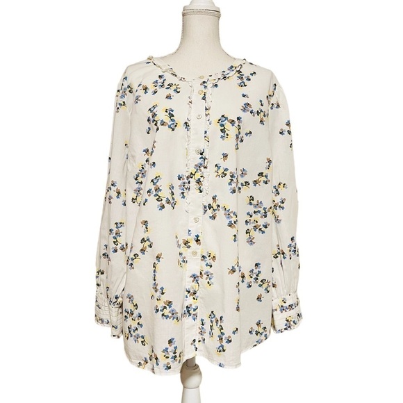 Talbots Tops - TALBOTS WOMENS PRETTY FLORAL LIGHTWEIGHT LONG SLEEVE SHIRT SIZE 2X